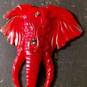 Red Elephant Wall Decor